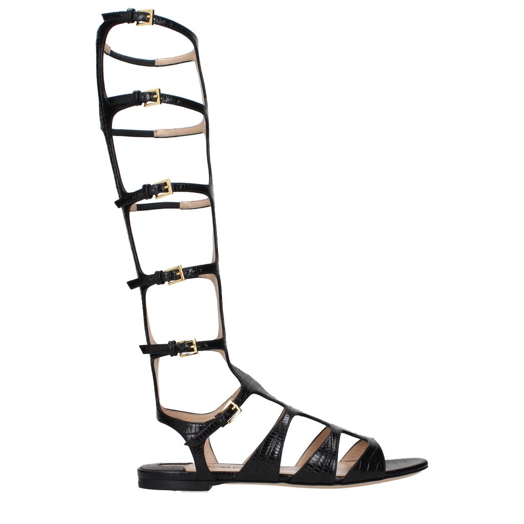 Tom Ford Leren gladiatorsandalen – Zwart