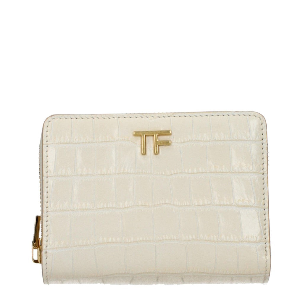 Tom Ford Leren portemonnee – Ivoor