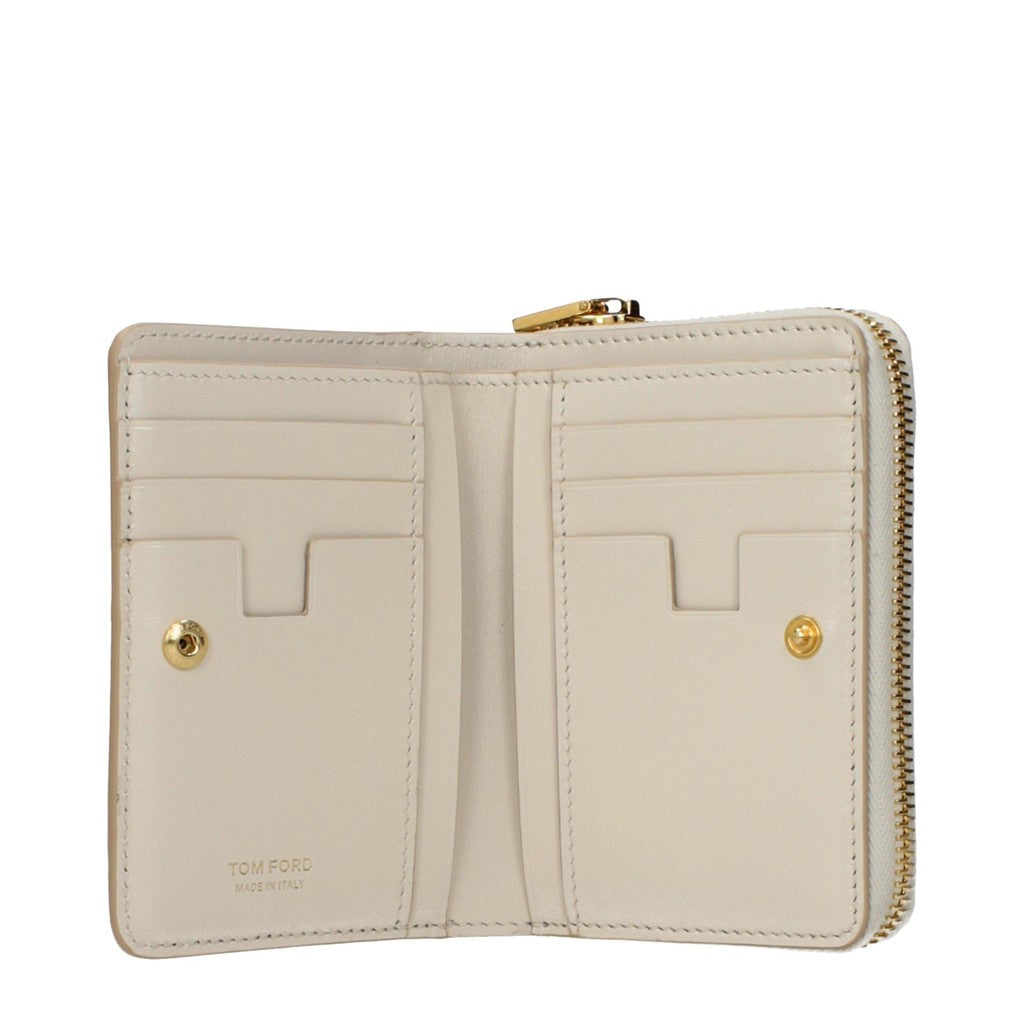 Tom Ford Leren portemonnee – Ivoor