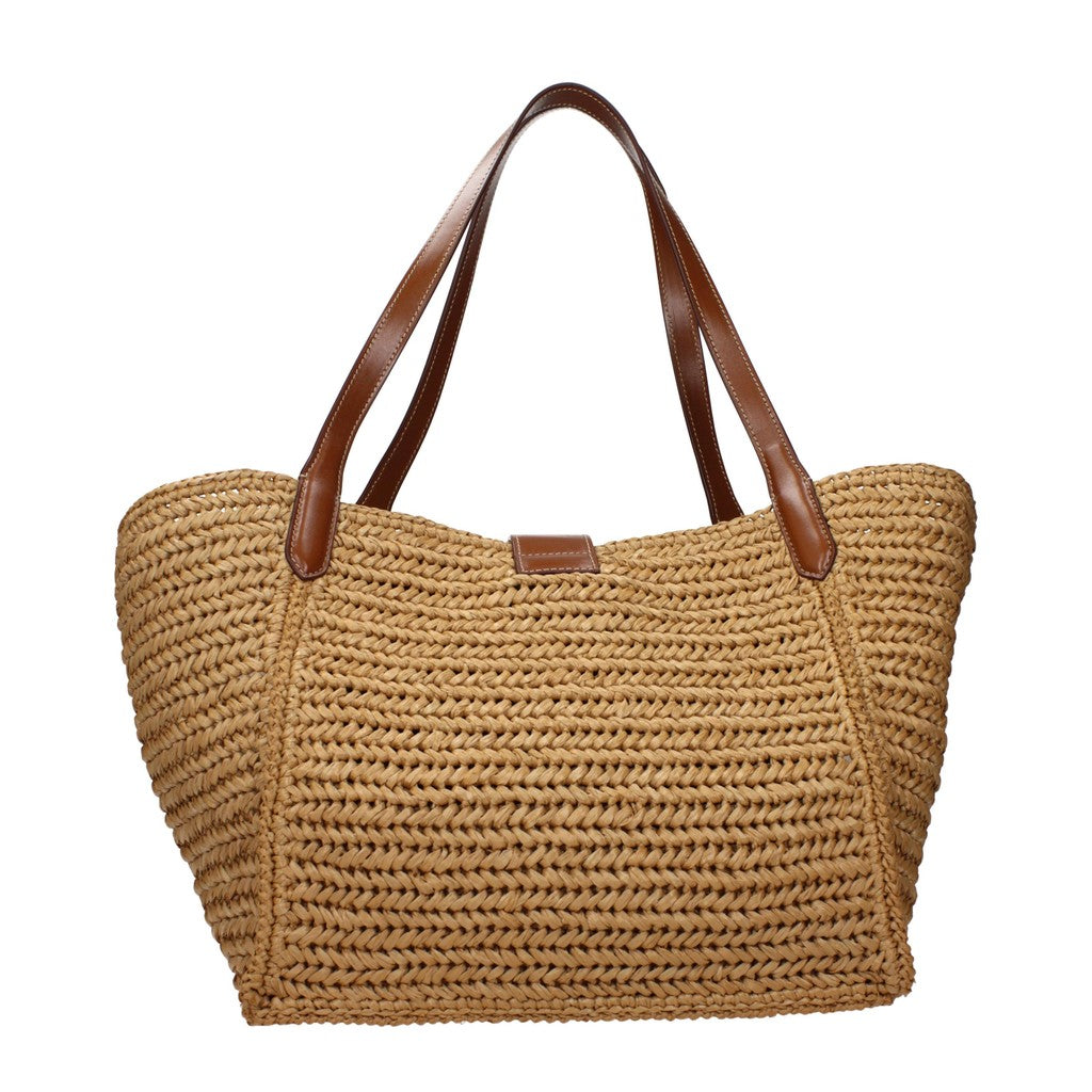Tom Ford Shopper van raffia en leer – Beige