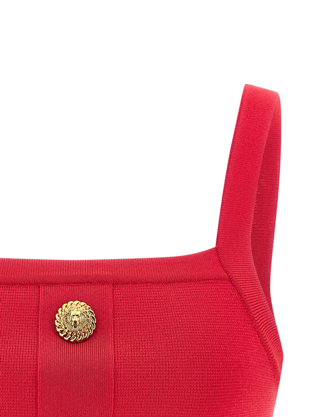 Balmain Top met 3 Knopen – Rood