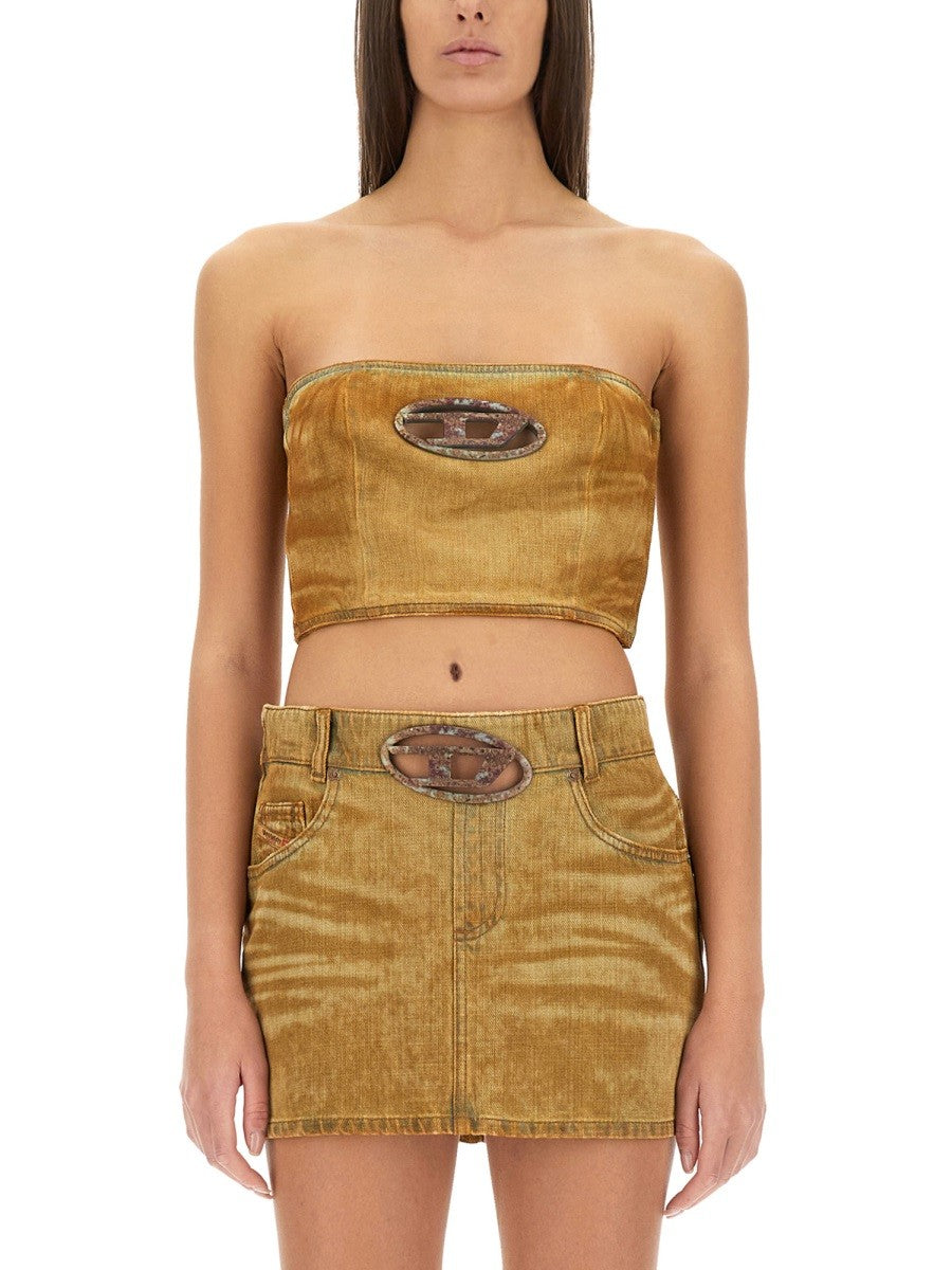 Diesel De-Villess-Fsf Bandeau top – Bruin