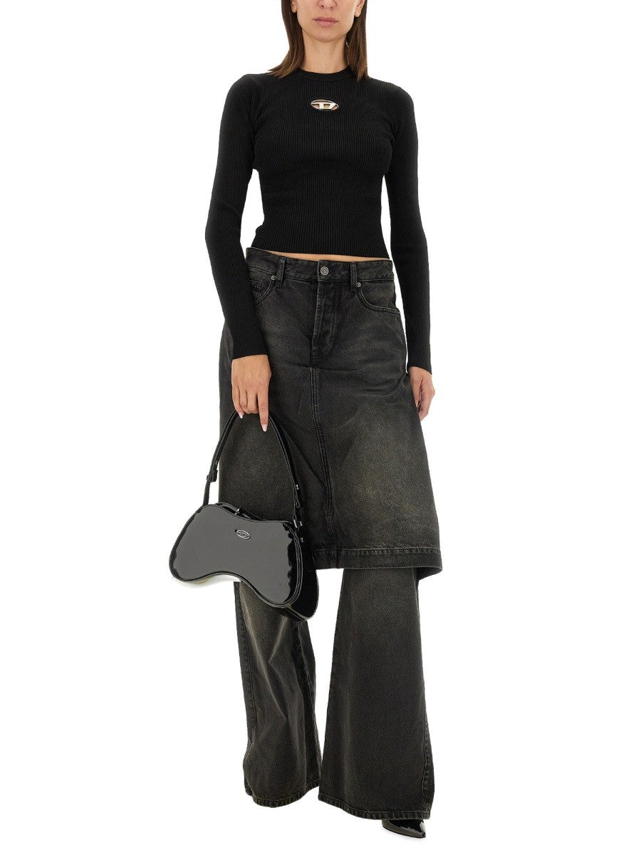 Diesel M-Valari Cropped top – Zwart