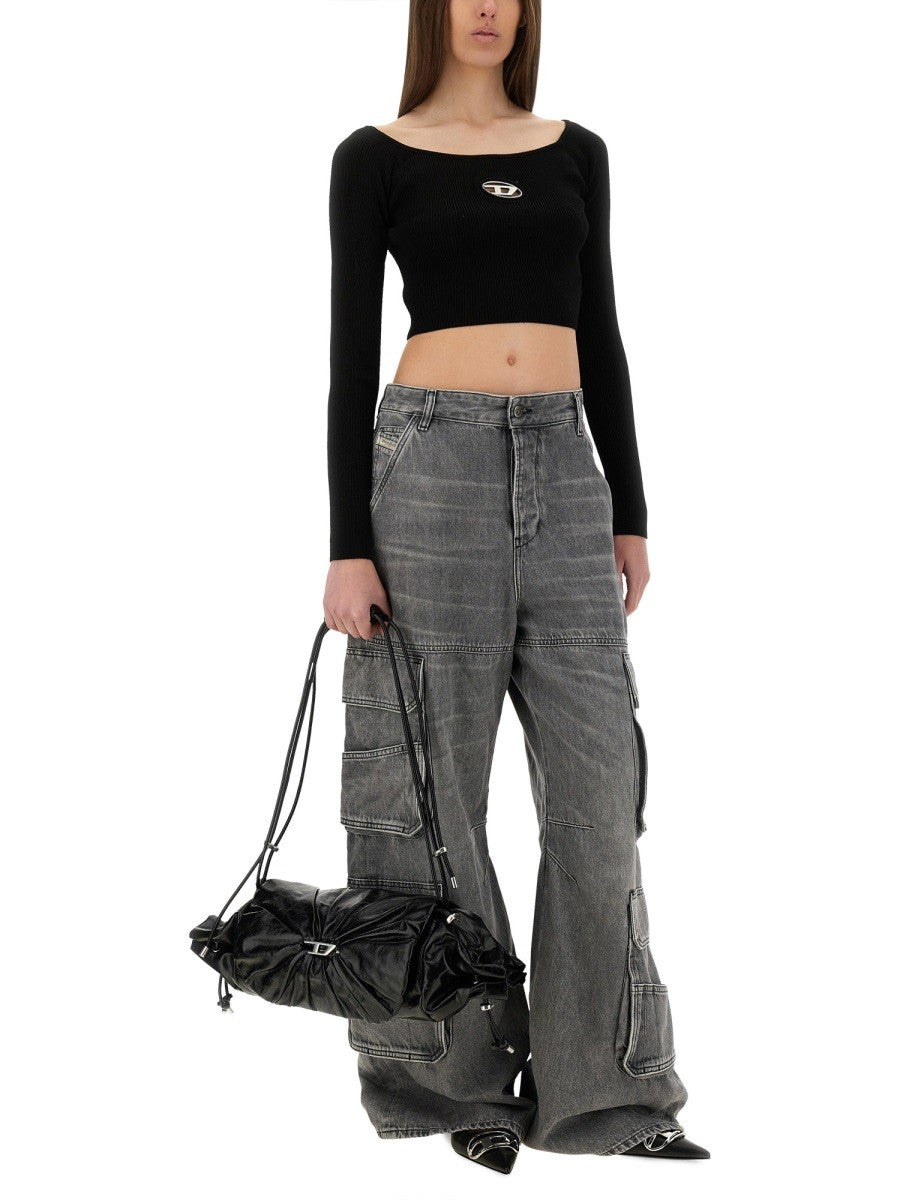Diesel M-Vera Cropped top – Zwart