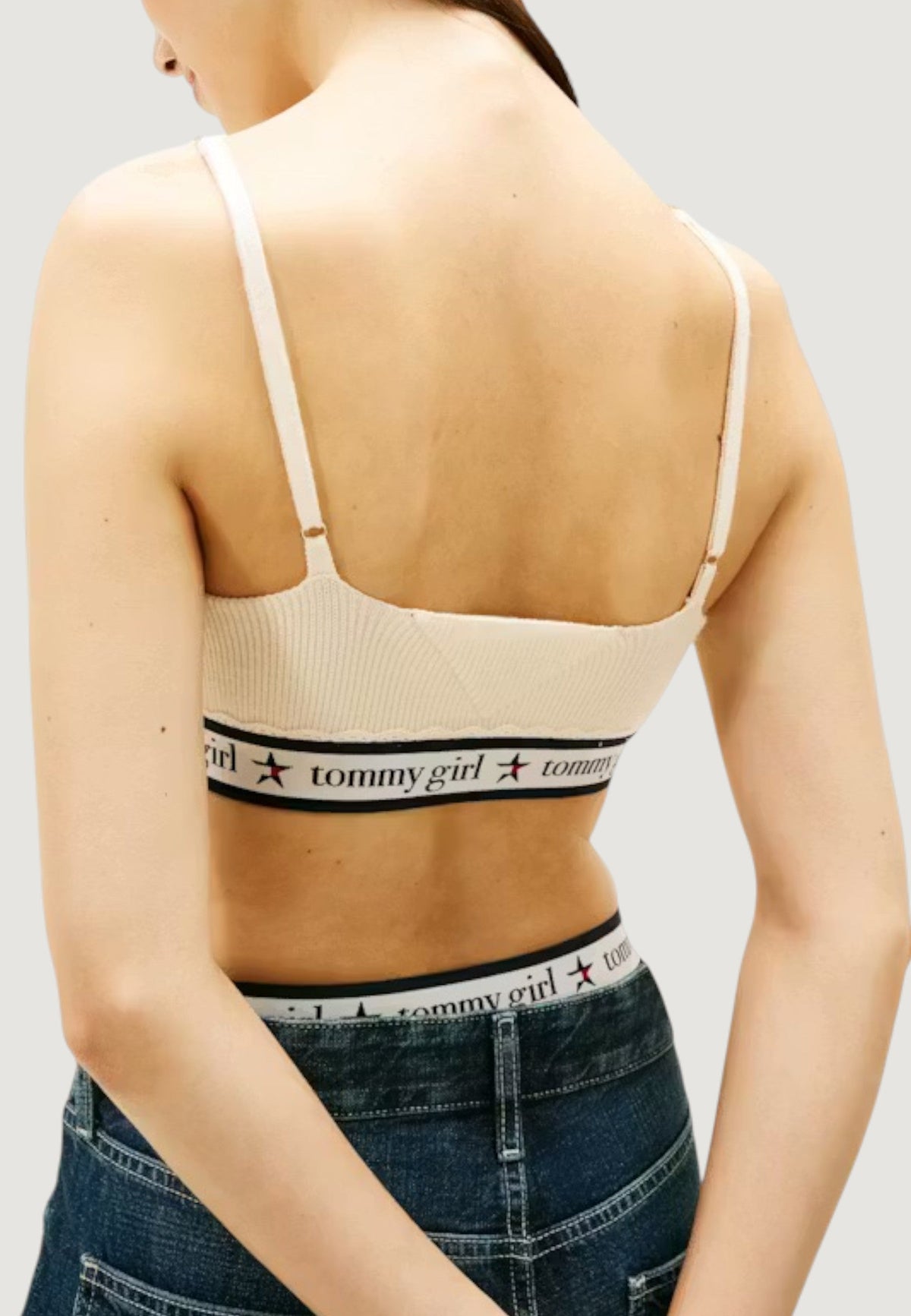 Tommy Hilfiger Mouwloze top met diepe V-hals – Wit