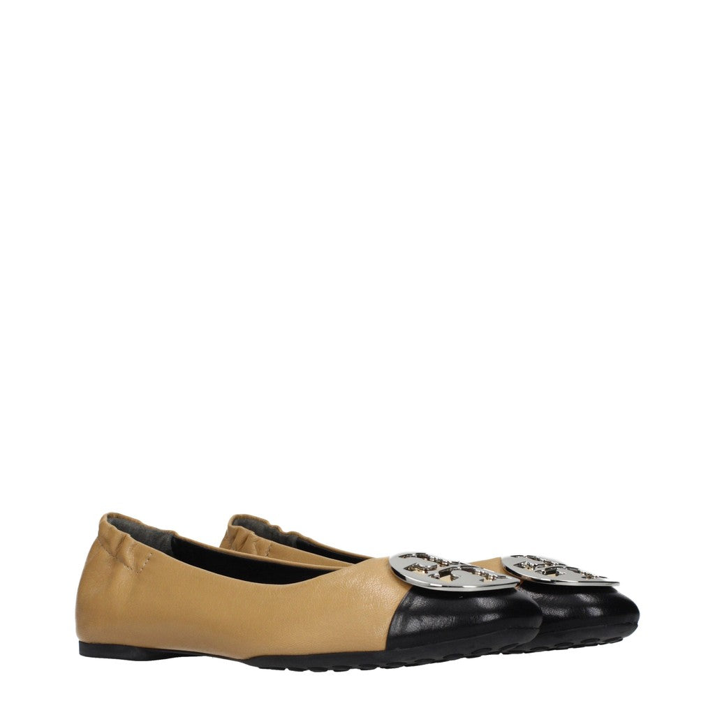 Tory Burch Claire Cap-Toe Ballerina's – Beige / Zwart