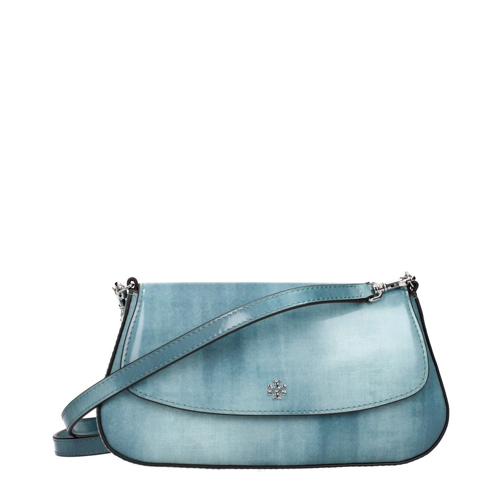Tory Burch Crossbodytas met denimprint – Lichtblauw