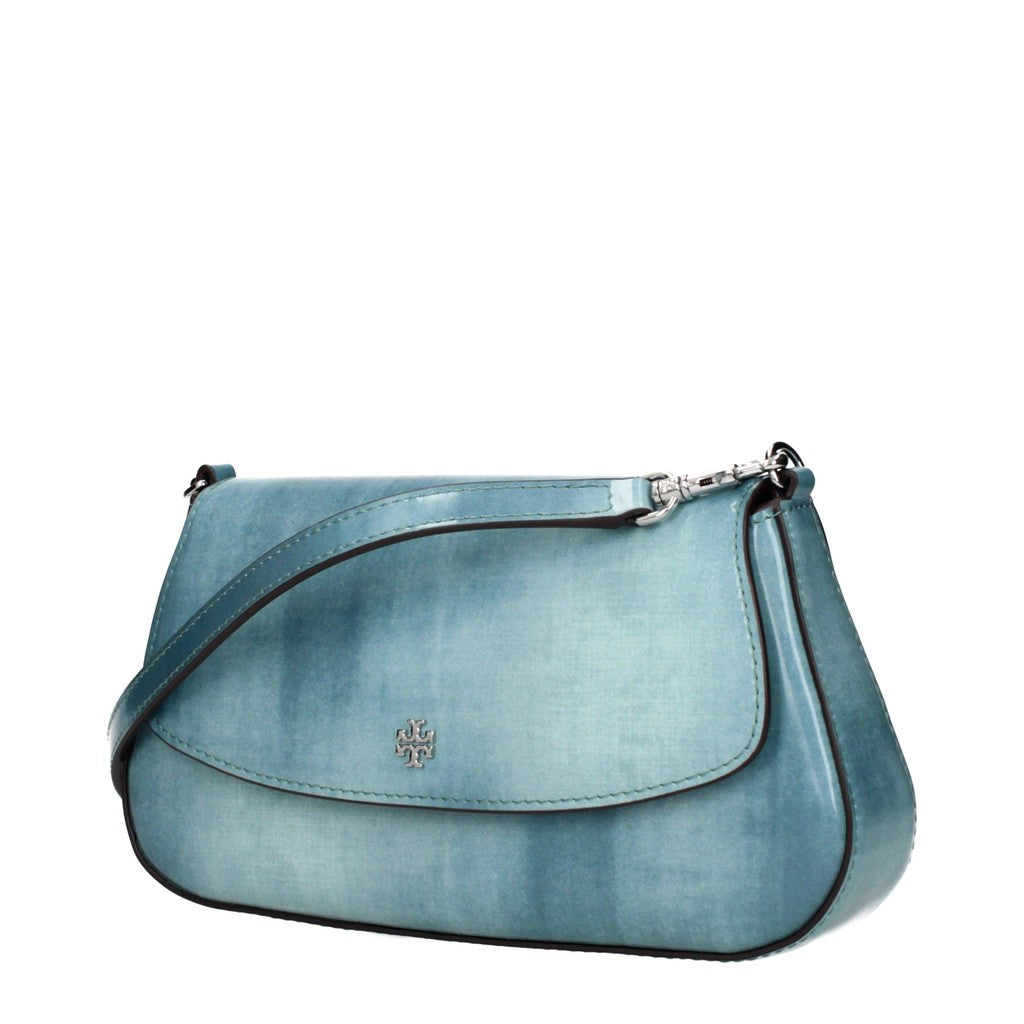 Tory Burch Crossbodytas met denimprint – Lichtblauw