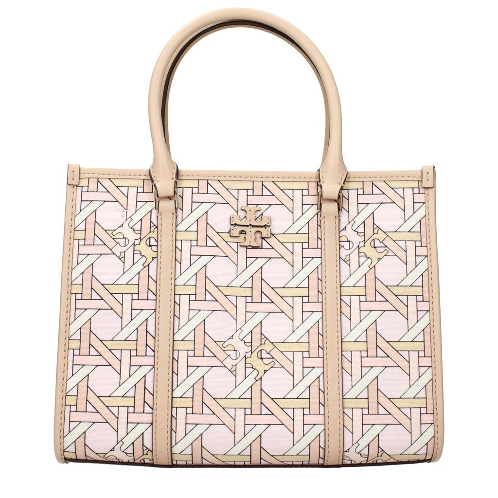 Tory Burch Handtas van stof en leer – Roze