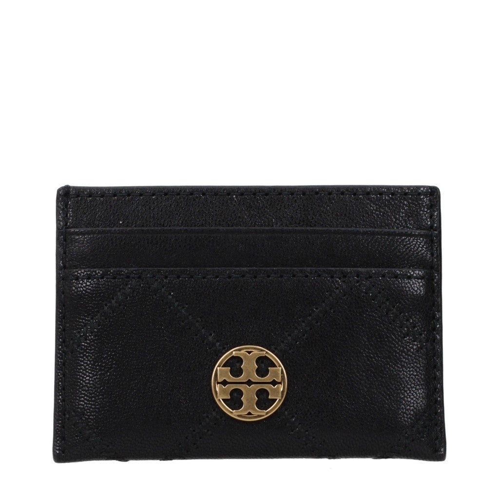 Tory Burch Kaarthouder met logo – Zwart