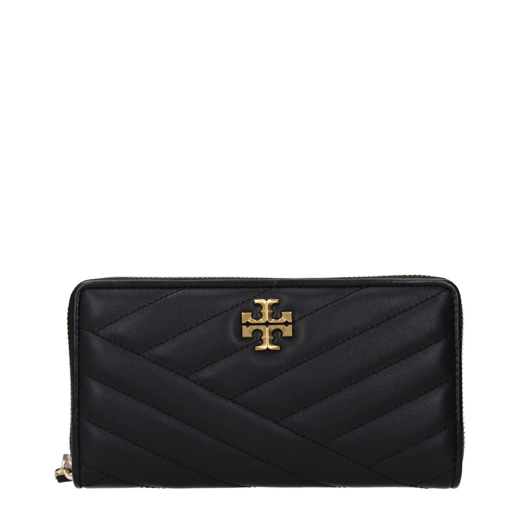 Tory Burch Kira Chevron Portemonnee met rits – Zwart