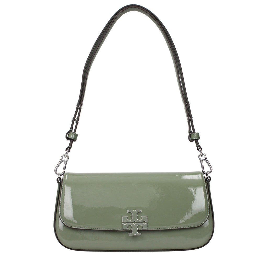 Tory Burch Lakleren schoudertas – Saliegroen