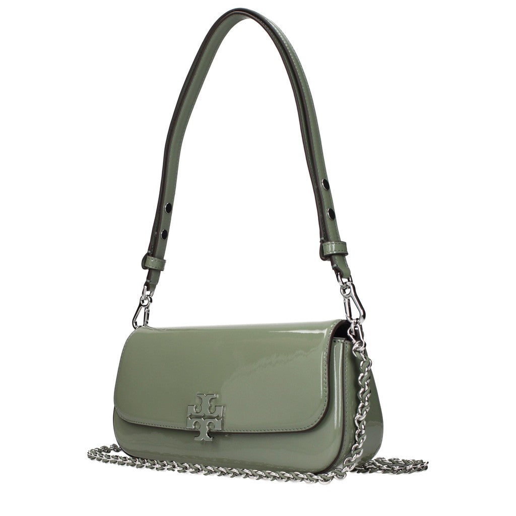 Tory Burch Lakleren schoudertas – Saliegroen