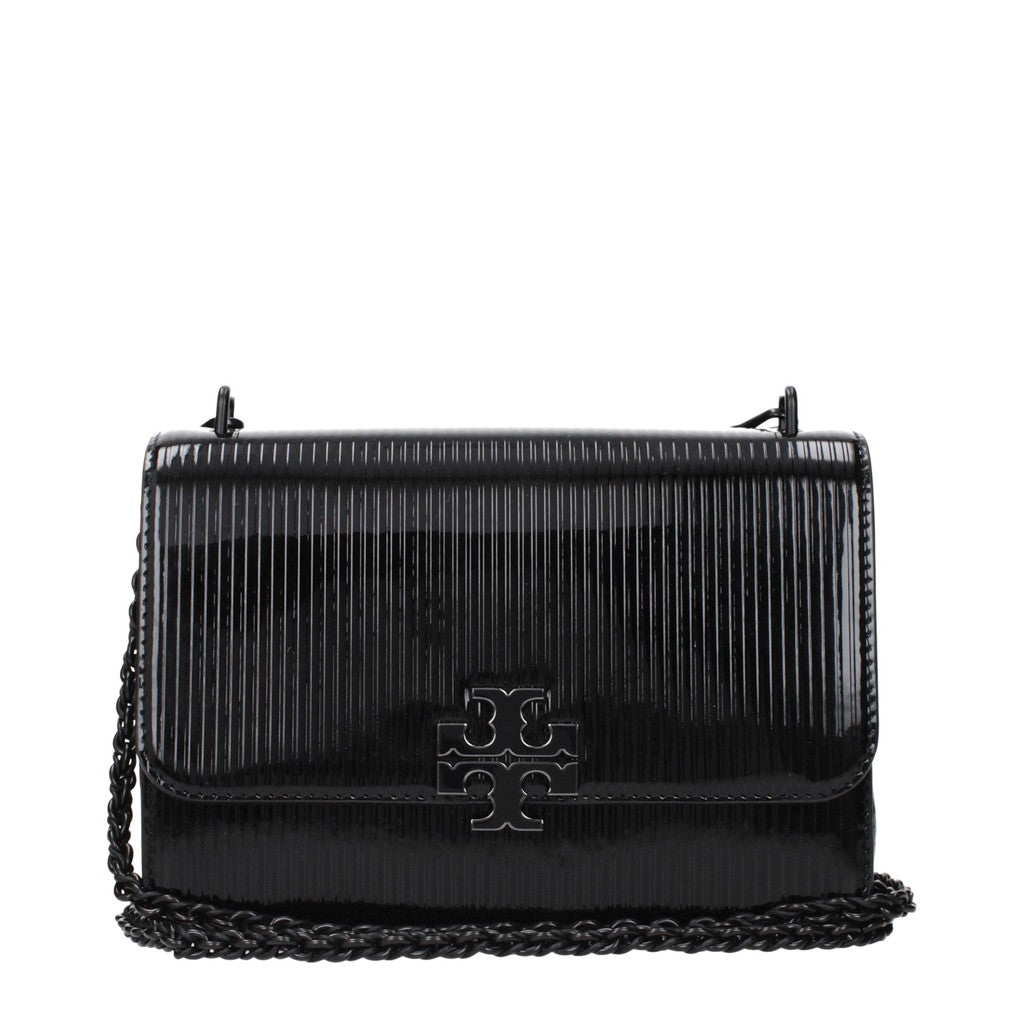 Tory Burch Lakleren schoudertas – Zwart
