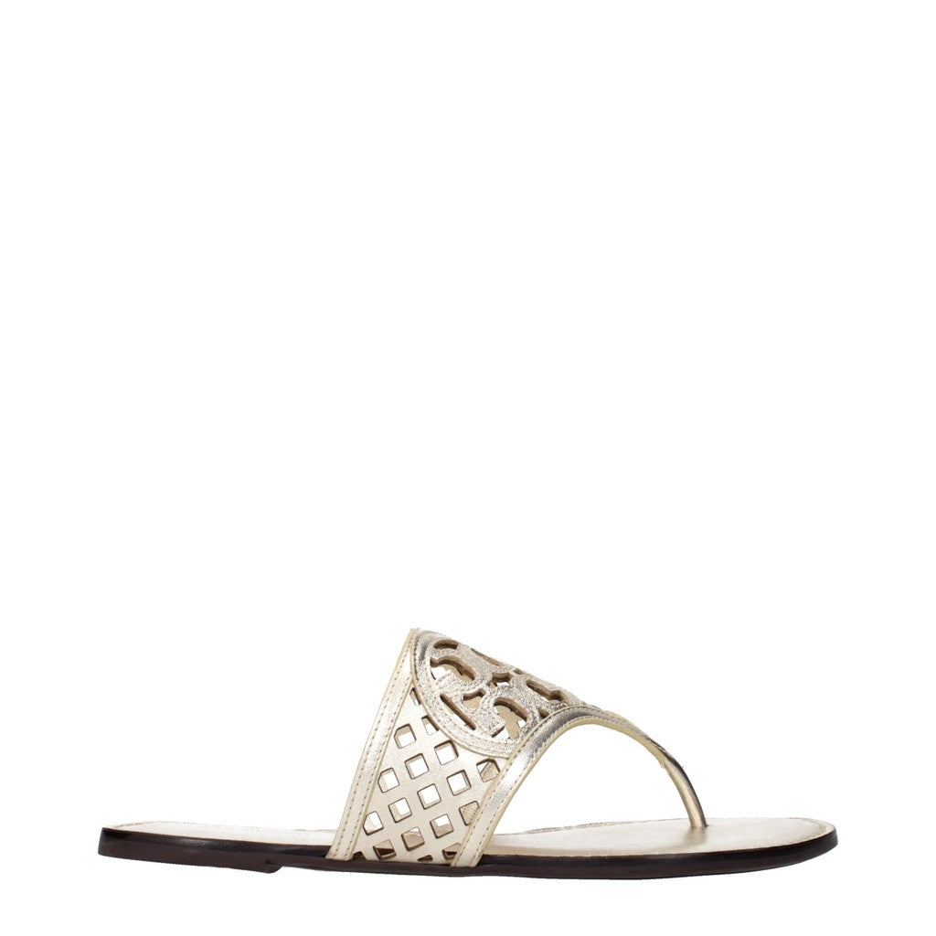 Tory Burch Leren sandalen – Goud