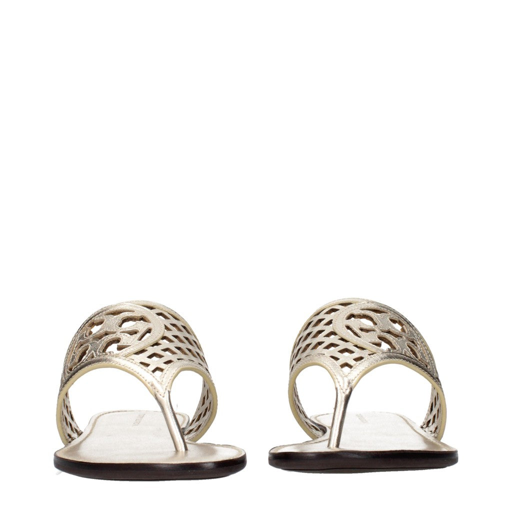 Tory Burch Leren sandalen – Goud