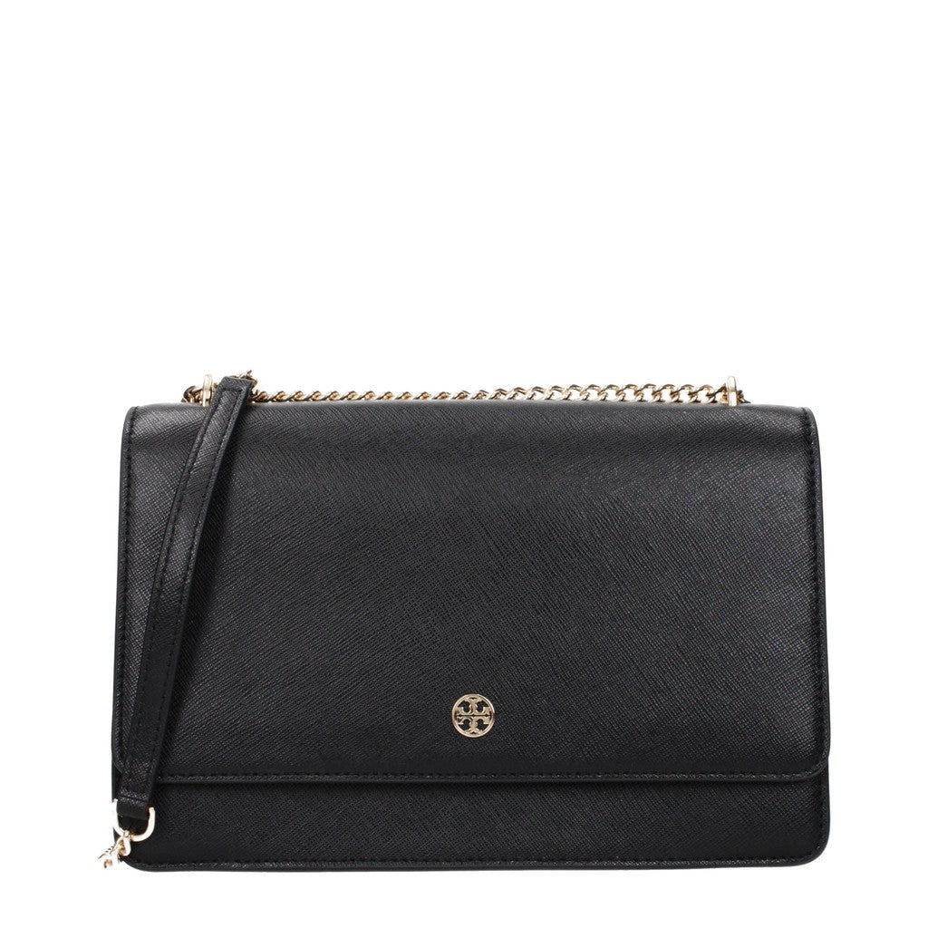 Tory Burch Leren schoudertas – Zwart