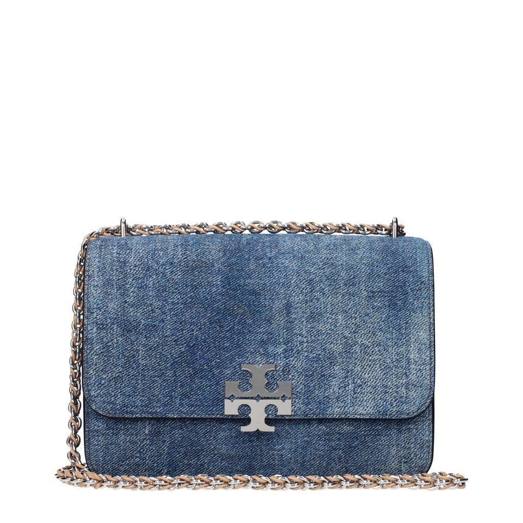 Tory Burch Schoudertas met ketting – Middenblauw