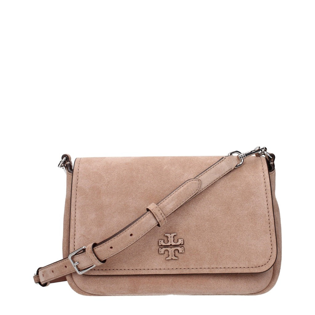 Tory Burch Suède schoudertas – Oudroze