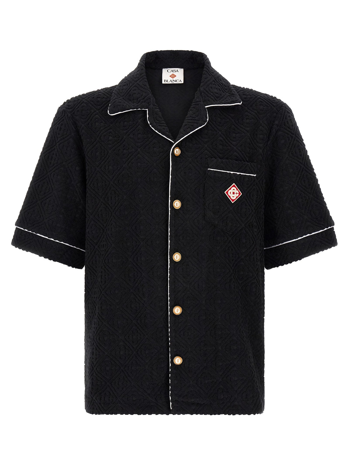 Casablanca Towelling Monogram Overhemd – Zwart
