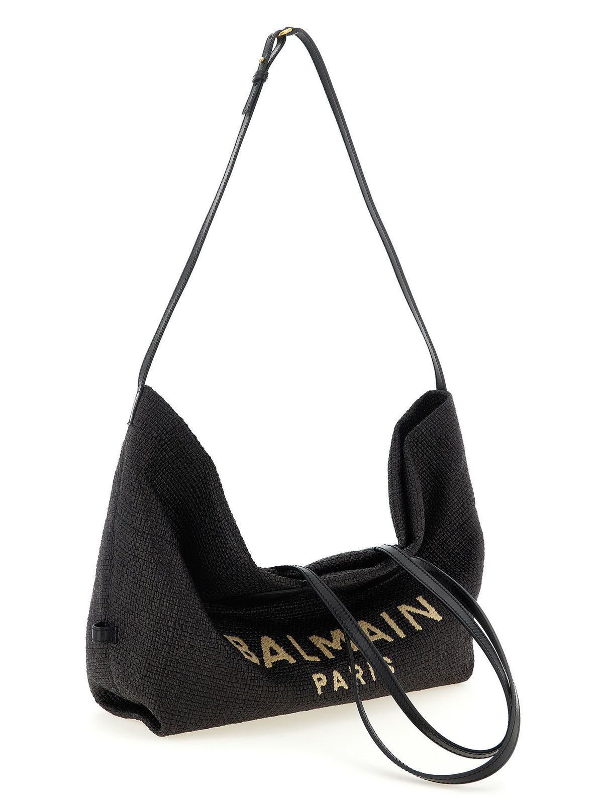 Balmain Track Raffia Shopper – Zwart