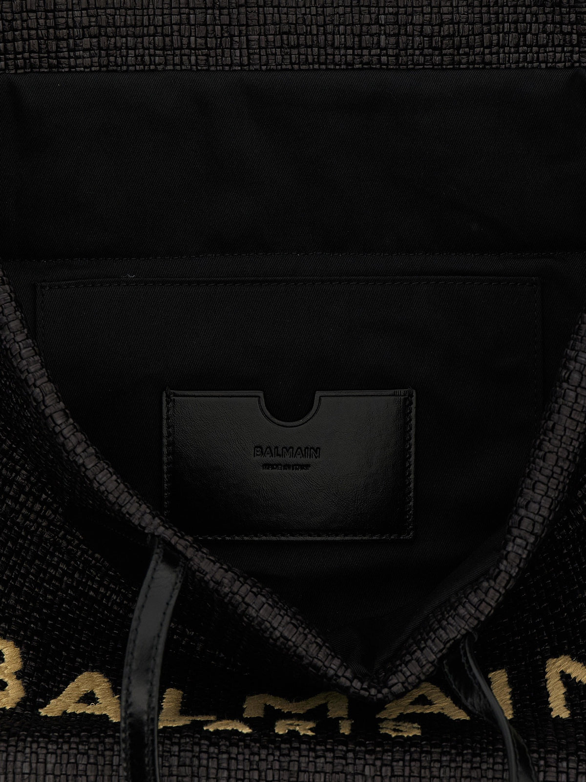 Balmain Track Raffia Shopper – Zwart