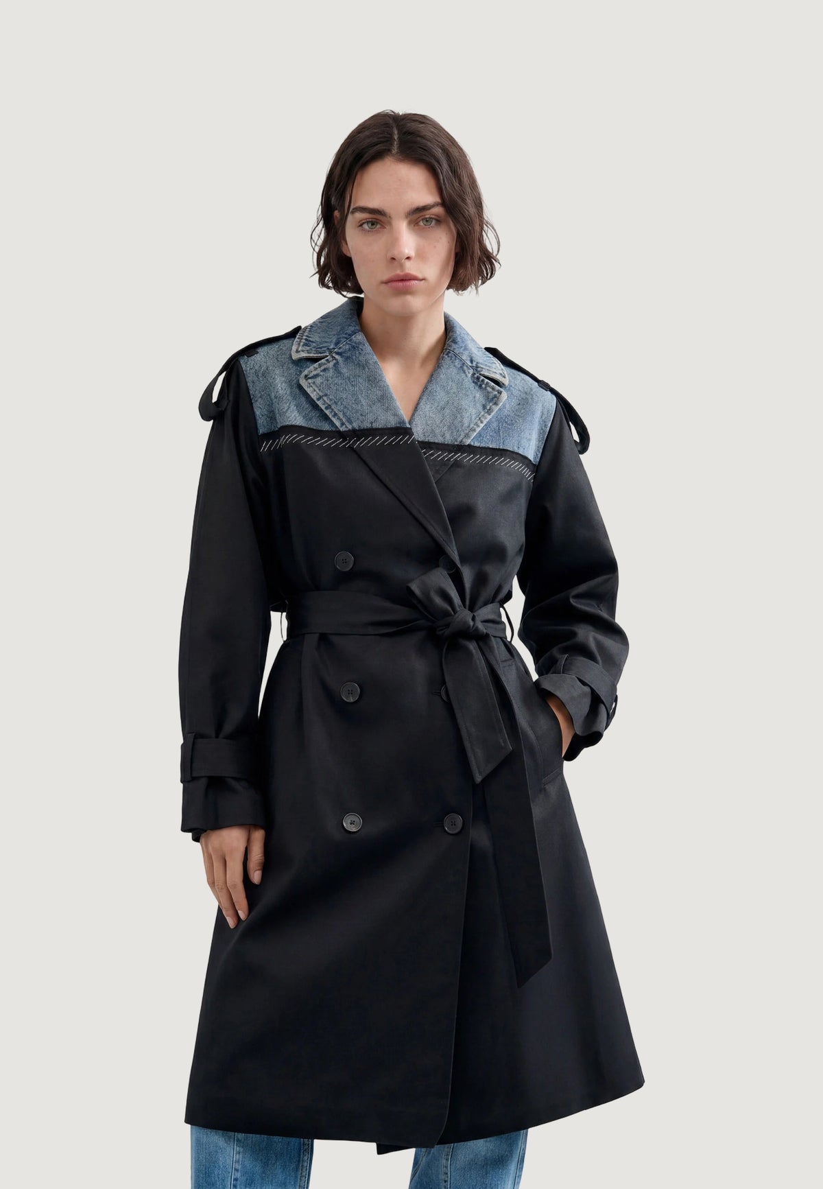 Desigual Hybridtrench Trenchcoat – Zwart