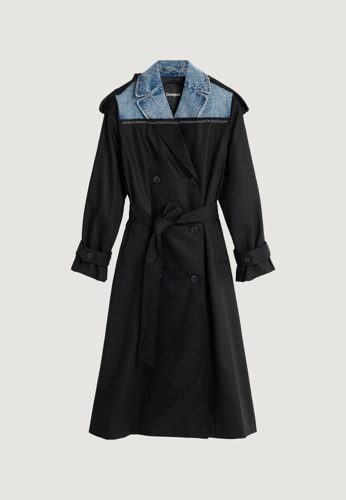 Desigual Hybridtrench Trenchcoat – Zwart