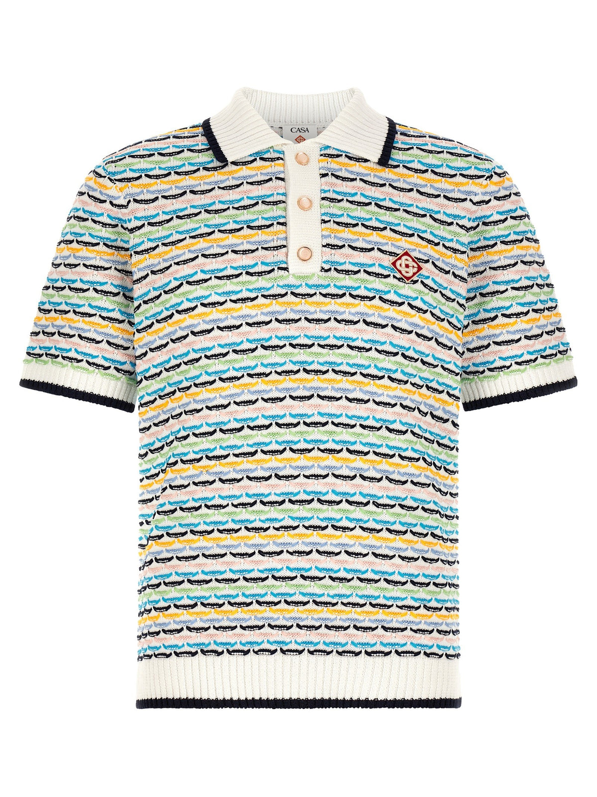 Casablanca Tuck Stitch Polo – Meerkleurig