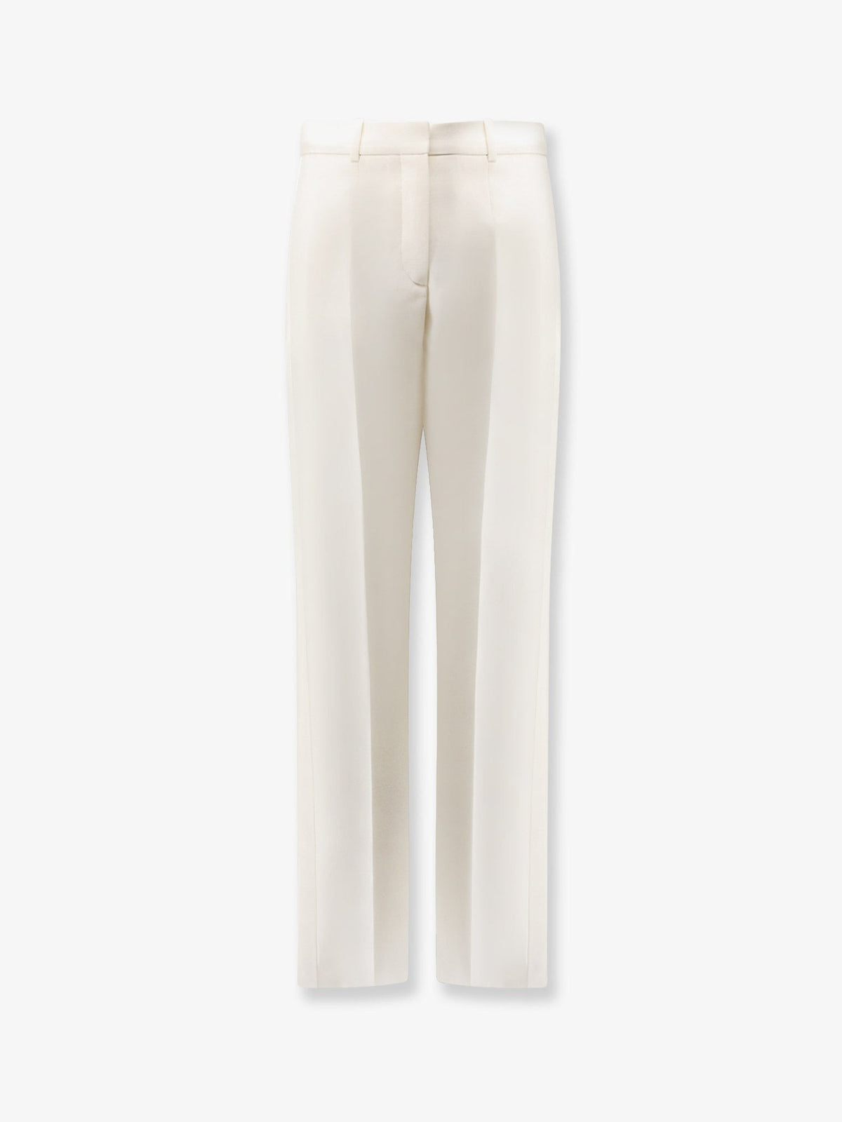 Christian Dior Tuxedo Broek van wol en zijde – Wit