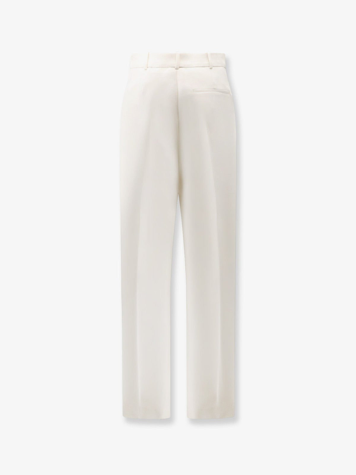 Christian Dior Tuxedo Broek van wol en zijde – Wit