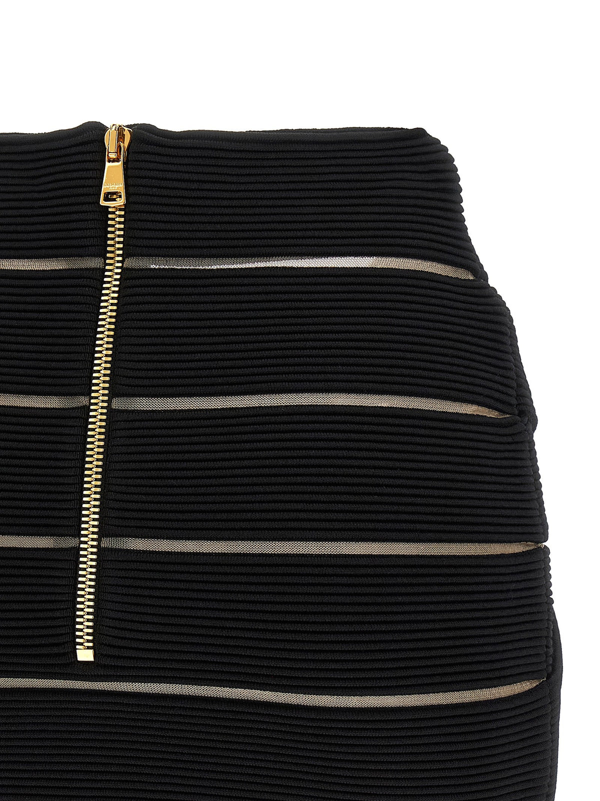 Balmain Rok met V-taille – Zwart