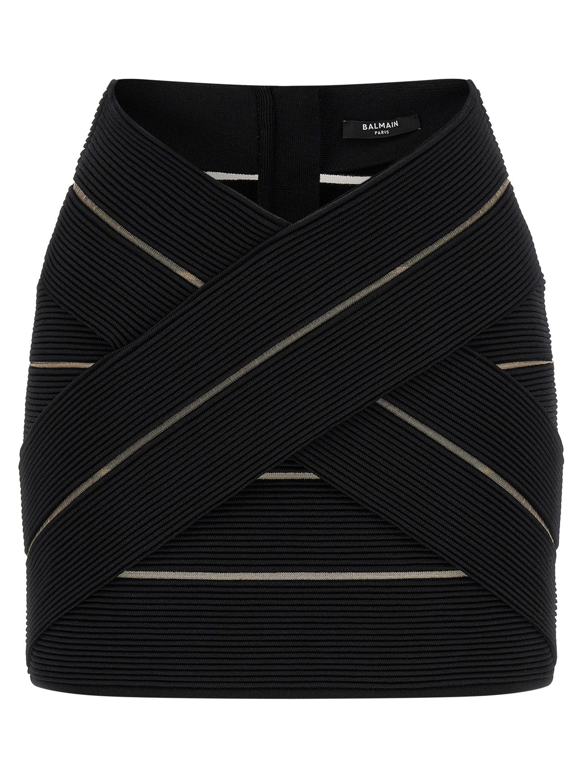 Balmain Rok met V-taille – Zwart