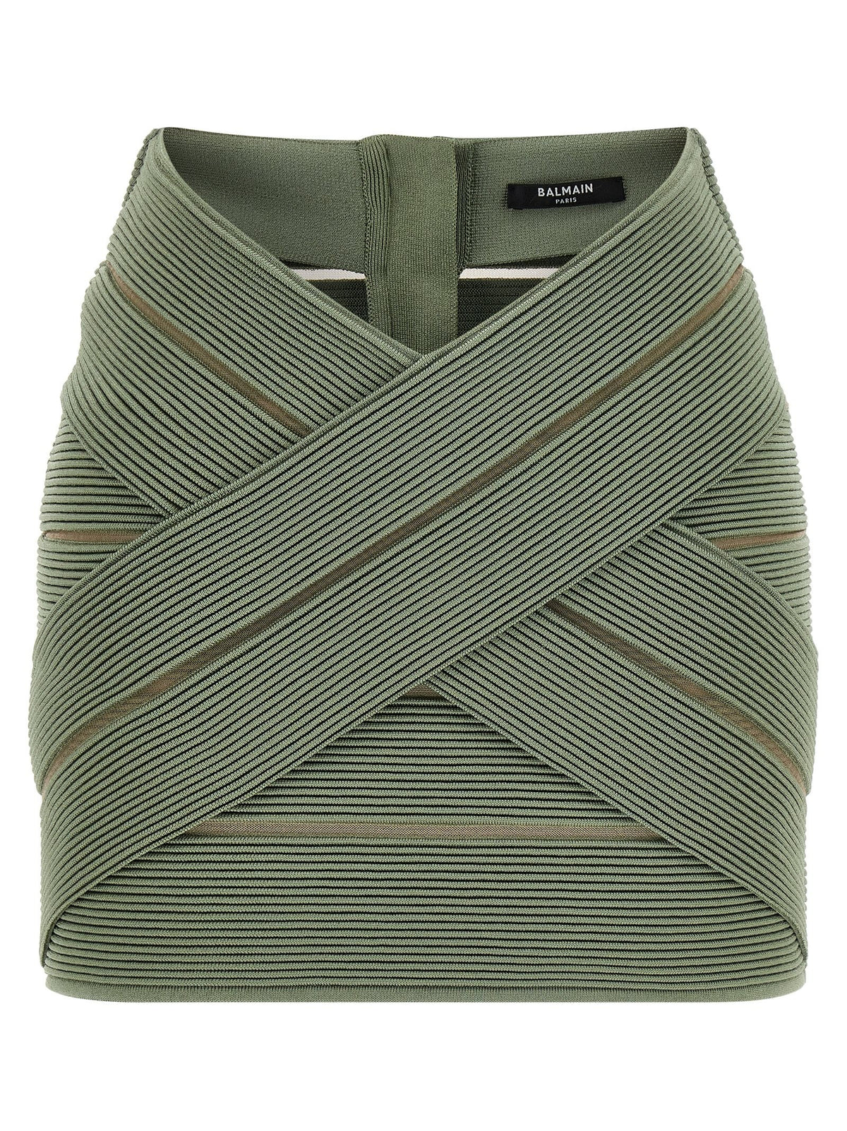 Balmain Rok met V-taille – Groen
