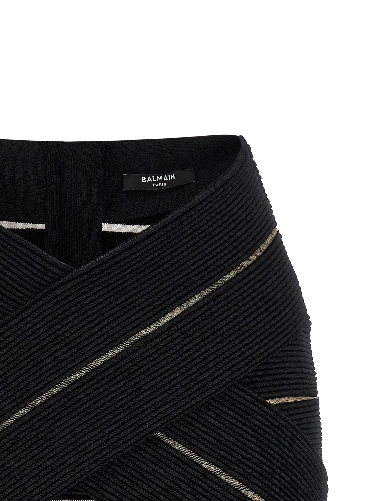 Balmain Rok met V-taille – Zwart