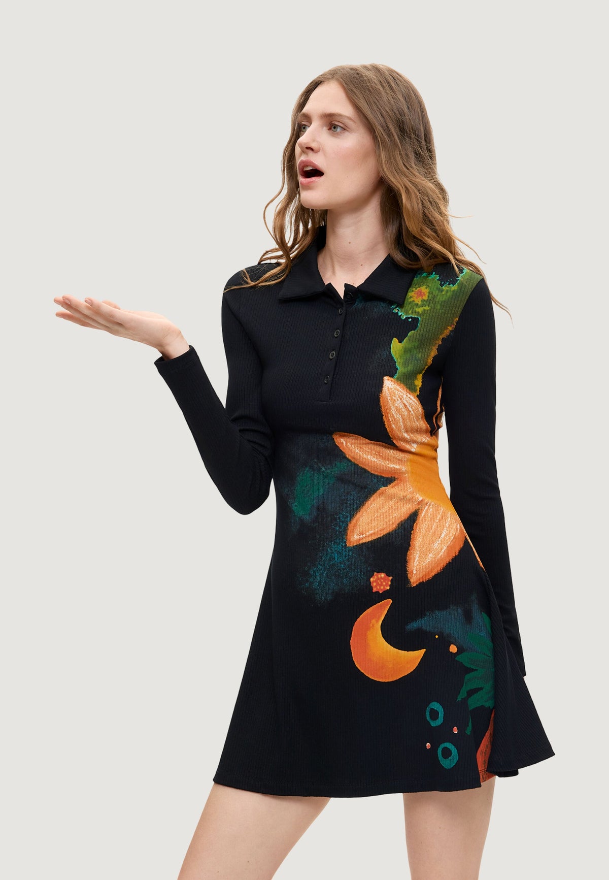 Desigual Edimburgo Jurk – Zwart