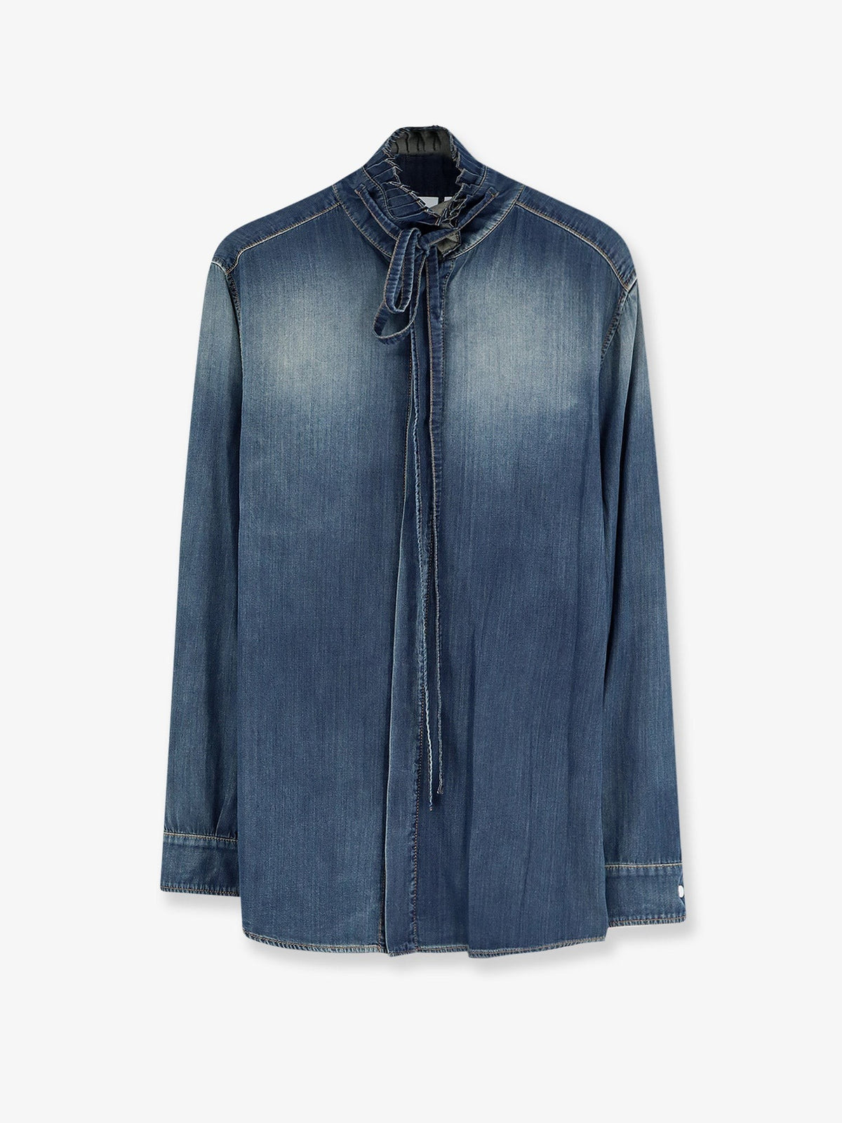 Christian Dior Vintage Denim Blouse – Middenblauw
