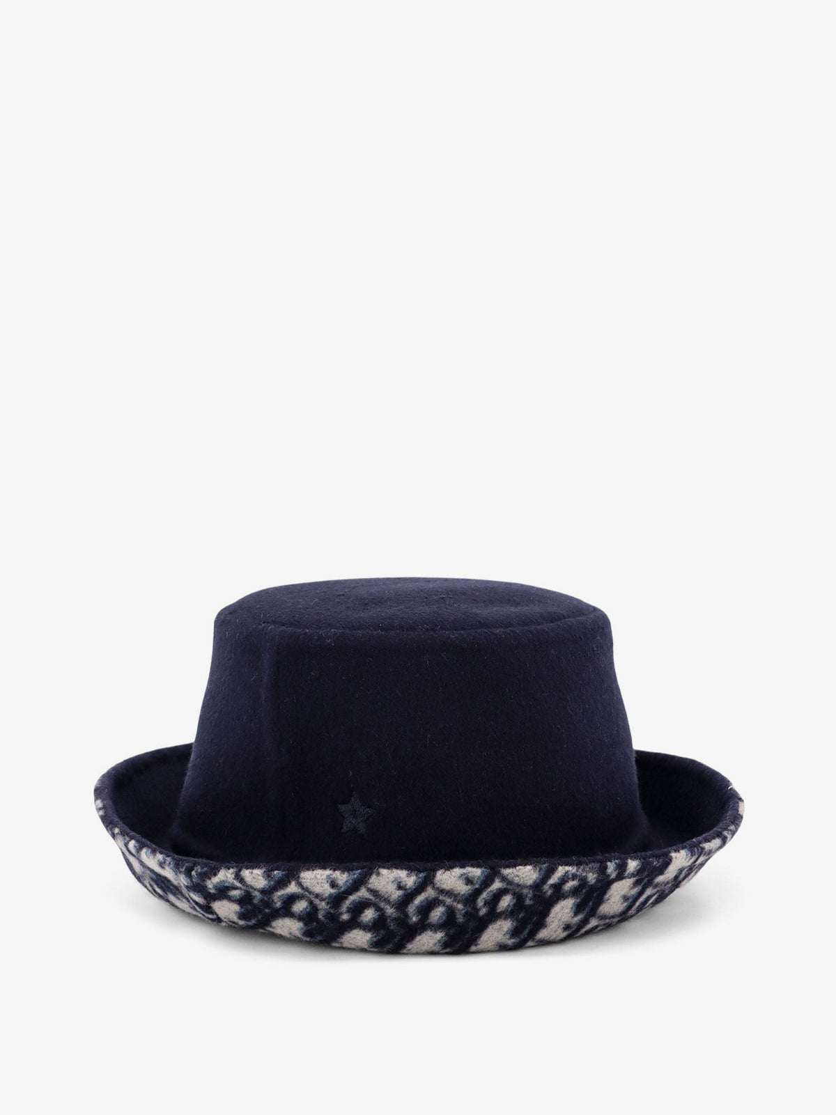 Christian Dior Cloche Hoed van scheerwol – Marineblauw