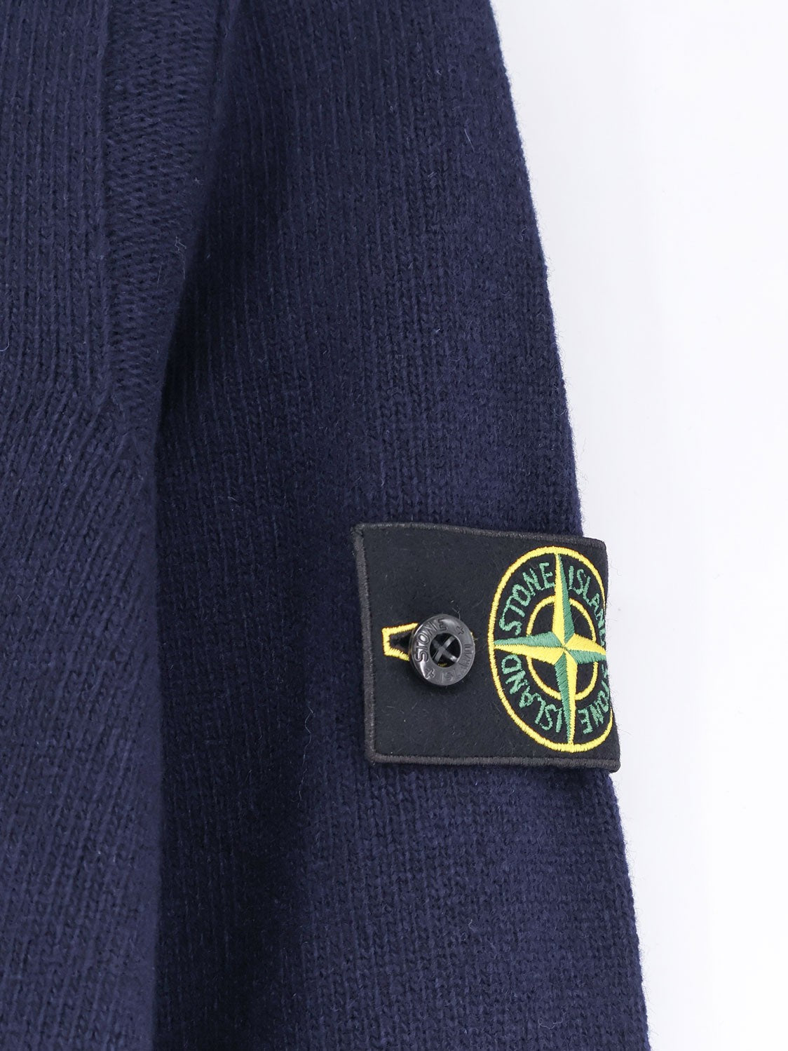 Stone Island Wollen Trui met opstaande kraag – Marineblauw