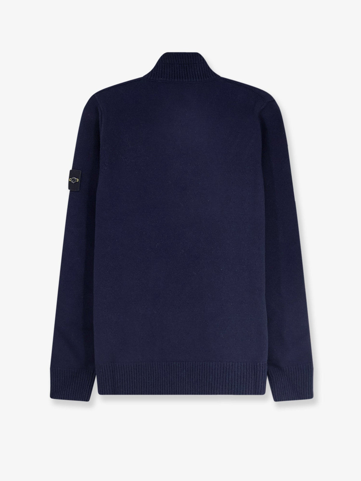 Stone Island Wollen Trui met opstaande kraag – Marineblauw