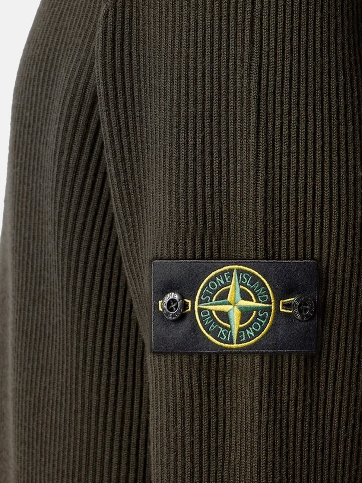 Stone Island Scheerwollen Vest met rits – Olijfgroen