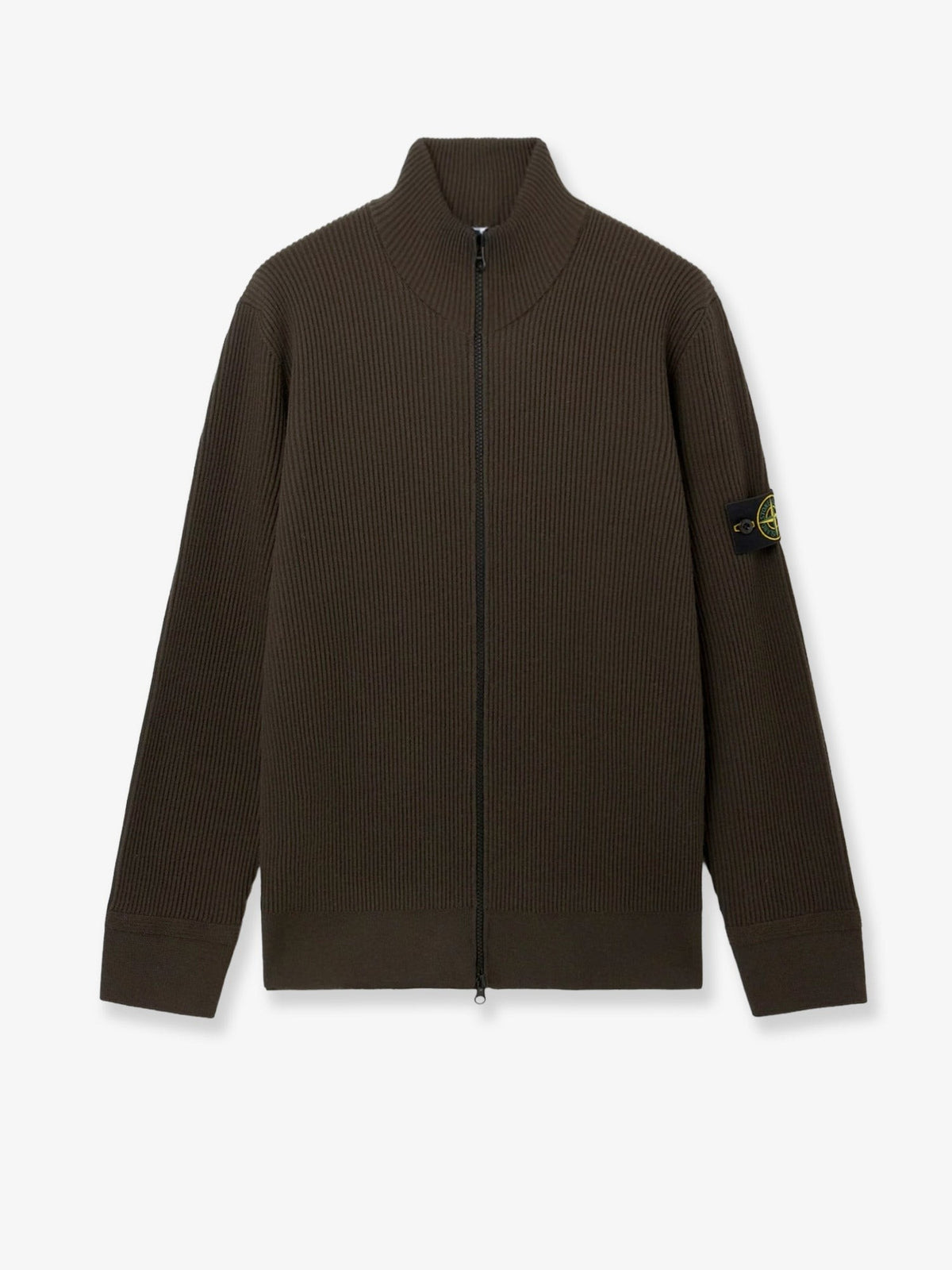 Stone Island Scheerwollen Vest met rits – Olijfgroen
