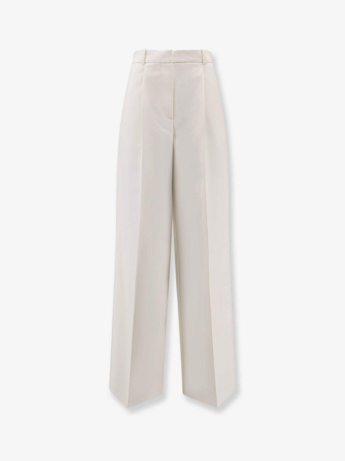 Christian Dior Hoge Taille Broek van scheerwol – Beige