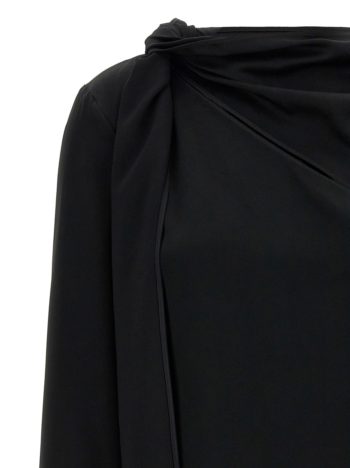 Givenchy Viscose Blouse met halsstrik – Zwart