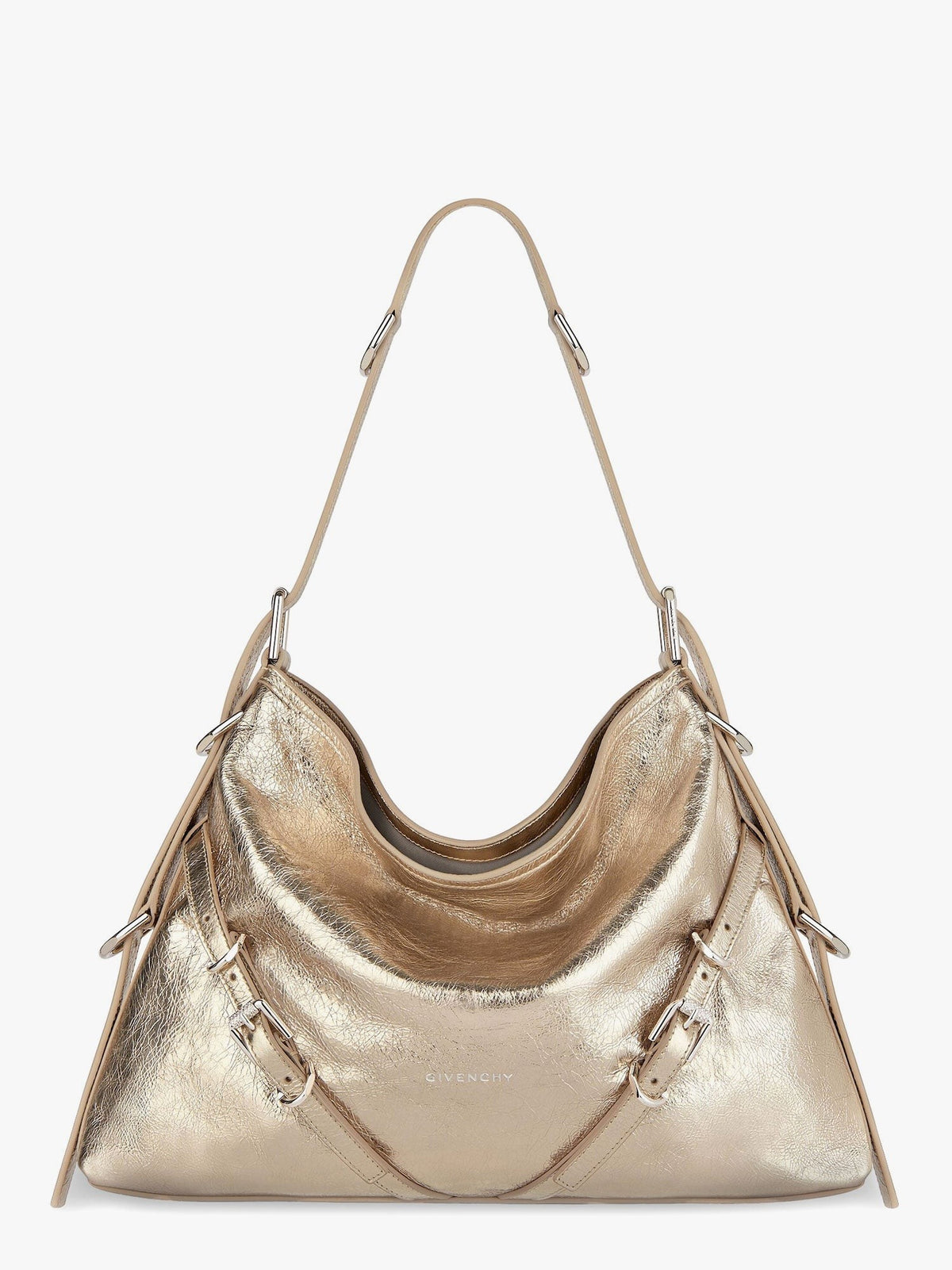 Givenchy Voyou Schoudertas van metallic leer – Goud