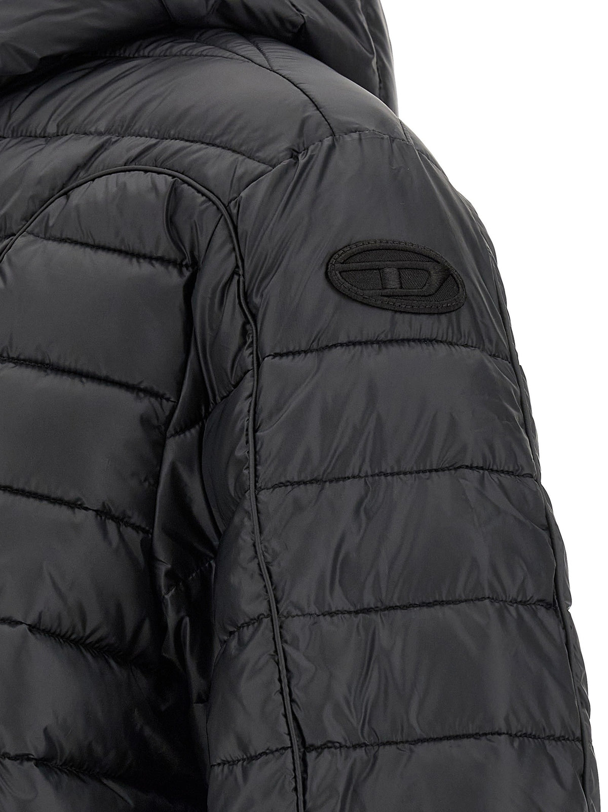 Diesel Donsjas met capuchon – Zwart
