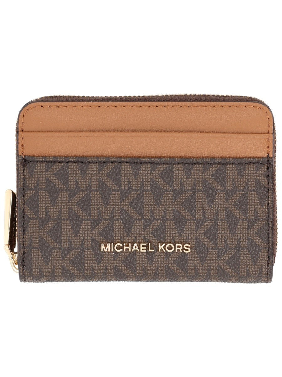 Michael Kors Portemonnee met logoprint – Bruin