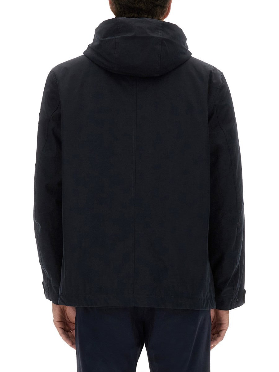 Stone Island Waterdichte Jas met capuchon – Marineblauw