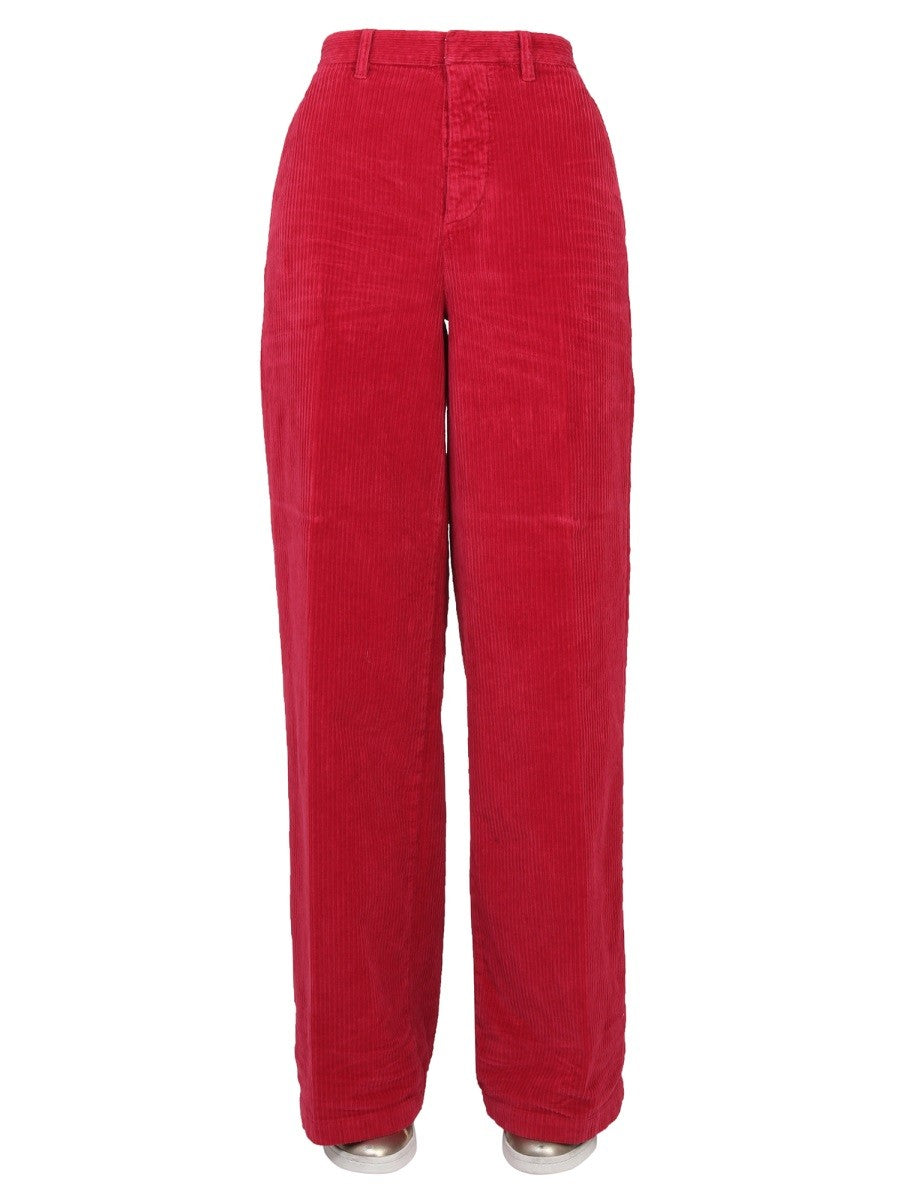 Dsquared2 Broek met wijde pijpen – Rood