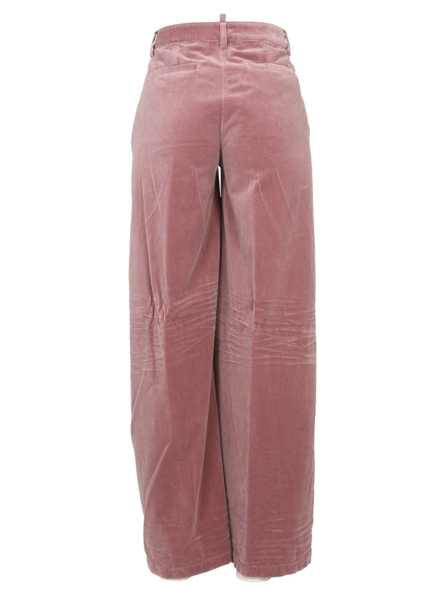 Dsquared2 Wijde Broek met riemlussen – Roze